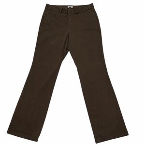 Dockers Metro Pants Brown Mid Rise Curvy Fit Bootcut Stretch Size 12 Long